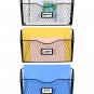 PAG 3 Pockets Hanging File Holder Wall Mount Mail Organizer Metal Chicken Wir...