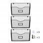PAG 3 Pockets Hanging File Holder Wall Mount Mail Organizer Metal Chicken Wir...