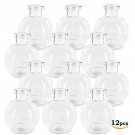 Glassnow C6545-N Glass Bud Vase, Ball Bottle, 2.75 in. Round x 3.25 in, Clear...