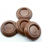 WOGOD (PA-12)Solid wood Upright Piano Caster Cups .(1 Set of 4 Brown)
