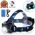 Rechargeable Headlamp, Hard Hat Light – Adults LED Headlamp Flashlight, Perfe...