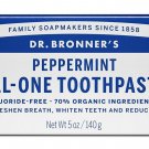 Dr. Bronner’s Peppermint Toothpaste. Fluoride-Free Natural Toothpaste with Or...