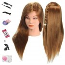 Mannequin Head, Beauty Star 20 Inch Long Gold Hair Cosmetology Mannequin Mani...