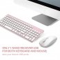 Wireless Keyboard and Mouse Combo, Stylish Compact Full-Size Keyboard and 240...