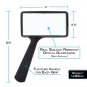 Jumbo Rectangular Handheld Magnifying Glass (3X Magnification) &acirc;�� Scratch Resi...