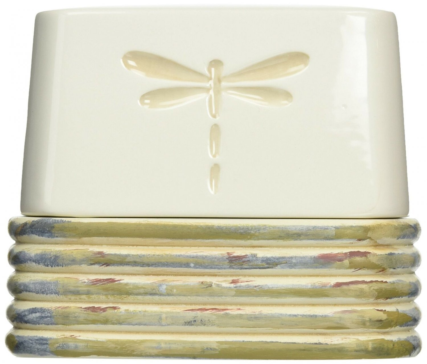 Creative Bath Products Dragonfly Toothbrush Holder Beige/White