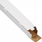 Aviditi Corrugated Square Mailing Tube, 18" X 3" X 3", Oyster White, Bundle o...
