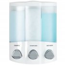 Better Living Products 76354 Euro Series TRIO 3-Chamber Soap and Shower Dispe...