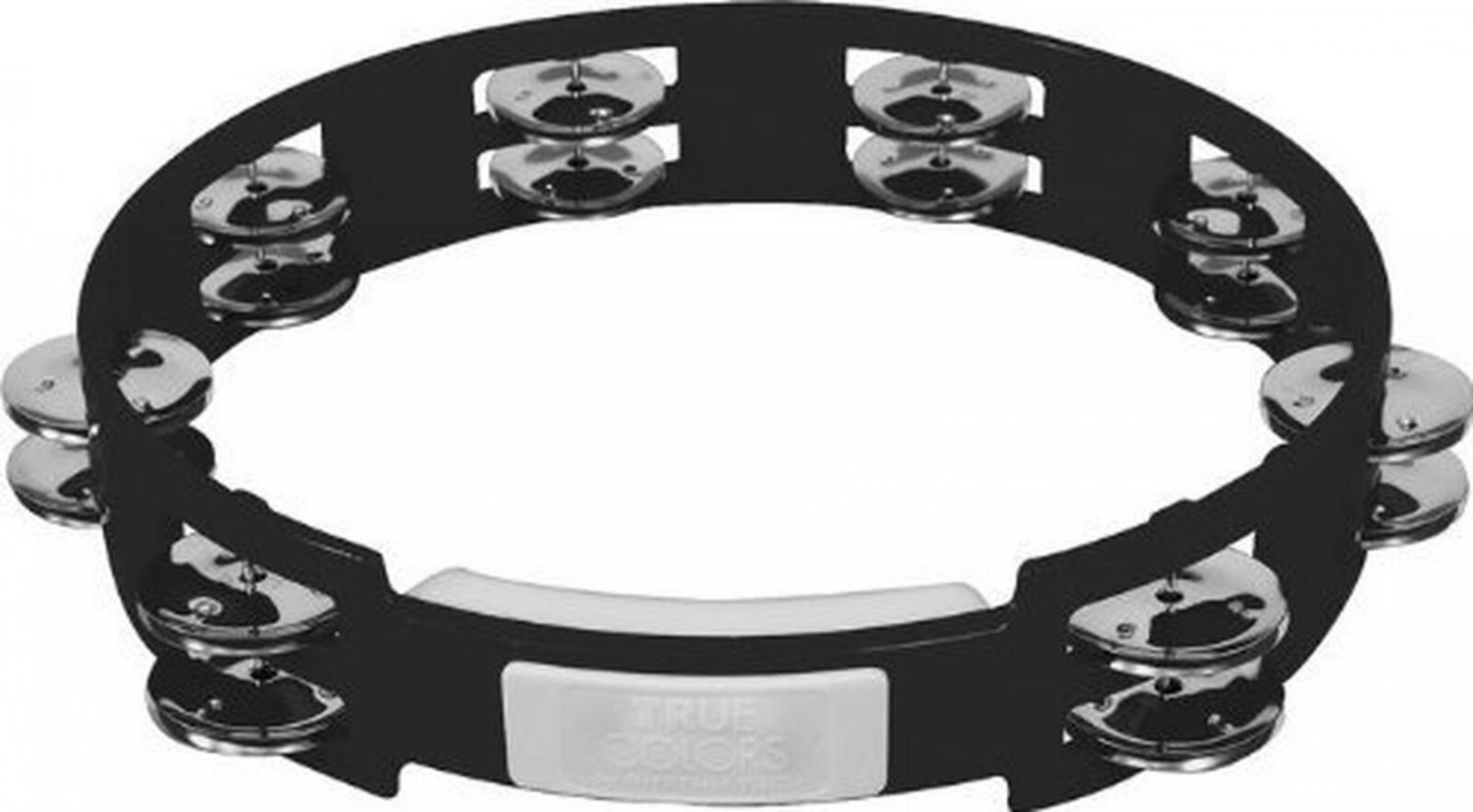 RhythmTech TC4010 10-Inch True Colors Tambourine, Black 10"