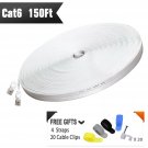 Cat 6 Ethernet Cable 150 ft White (at a Cat5e Price but Higher Bandwidth) Cat...
