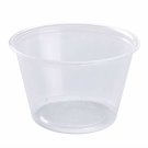 Disposable Souffle Portion Plastic Cups 4 Oz Clear Food Storage Condiments Co...