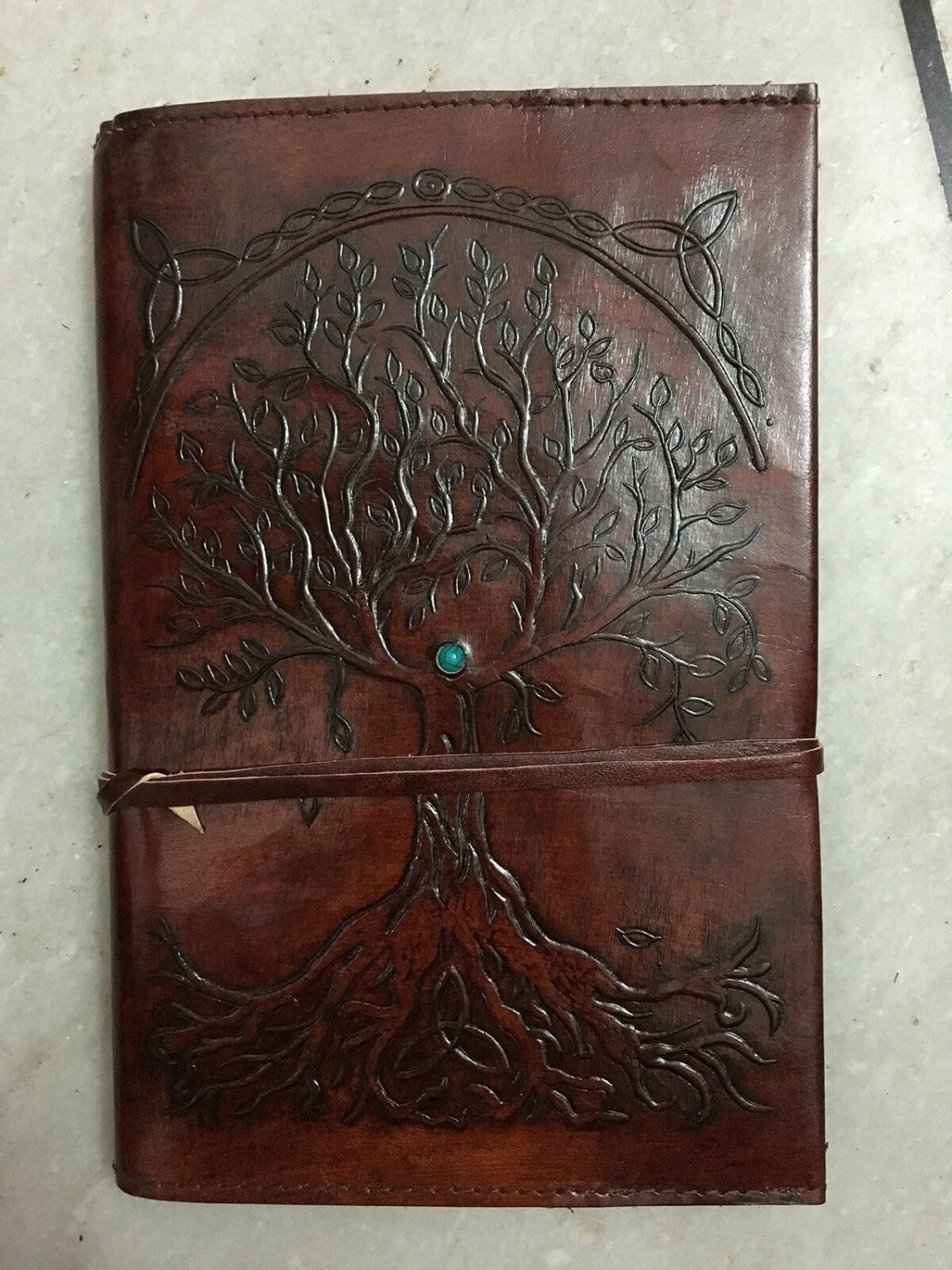 Refillable Leather Journal Writing Notebook, Antique Handmade Leather Bound D...