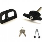 Black T-Handle Lock, 2 Keys, 4-1/2" Stem, Shed, Barn, Playhouse & Chicken Coo...