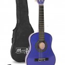 Music Alley 6 String 30 inch Half Size Junior Guitar For Young Kids, Blue (MA...