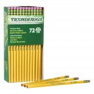 TICONDEROGA Graphite Pencils, Wood-Cased #2 HB Soft, With Eraser, Yellow, 72-...