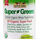 Country Farms Super Greens Natural flavor, 50 Organic Super Foods, USDA Organ...