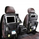 Car Back seat Organizer with Foldable Table Tray, PU Leather Car Back seat Or...
