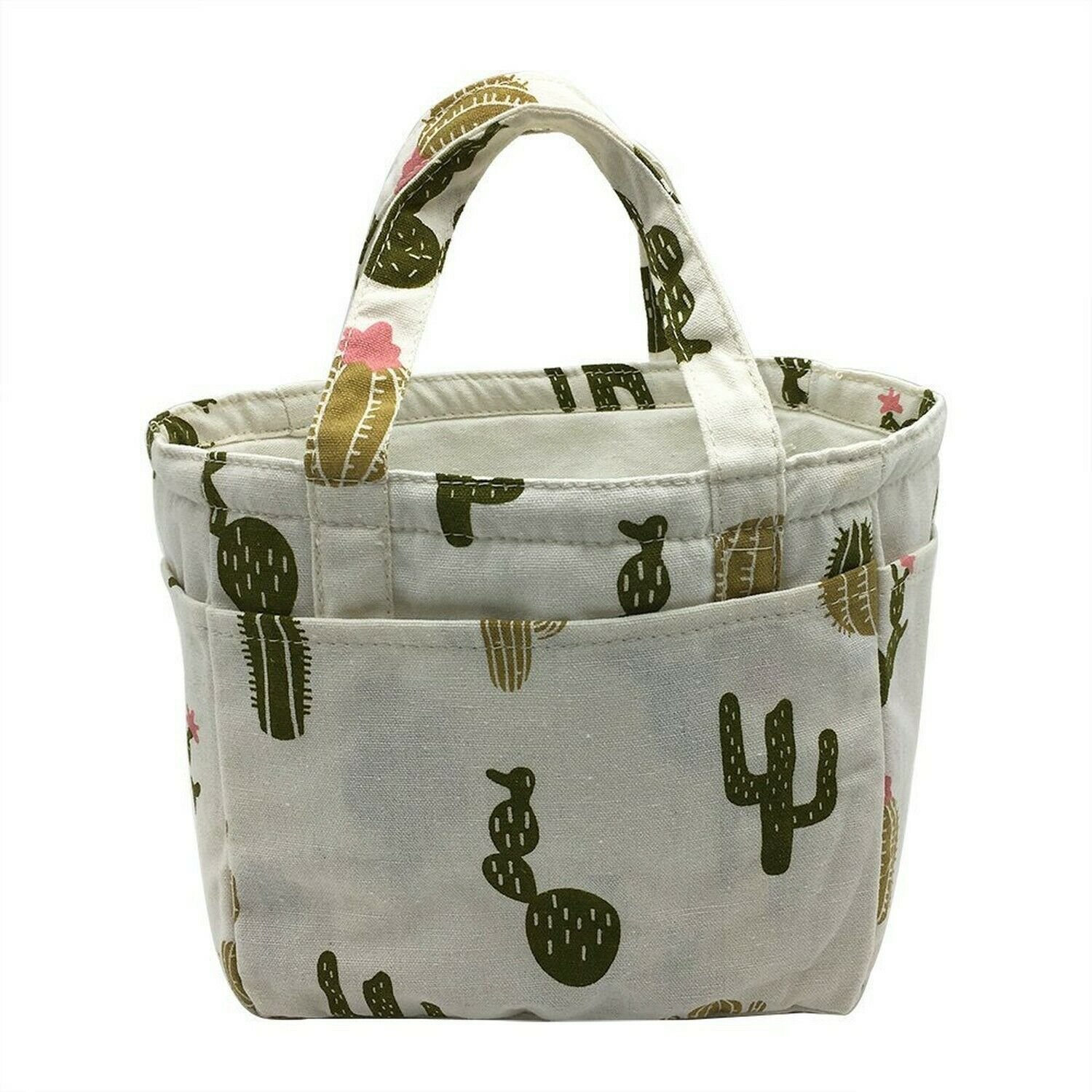 Insulated Lunch Bag Reusable Sling Shoulder Lunch Tote Travel Picnic Drawstri...
