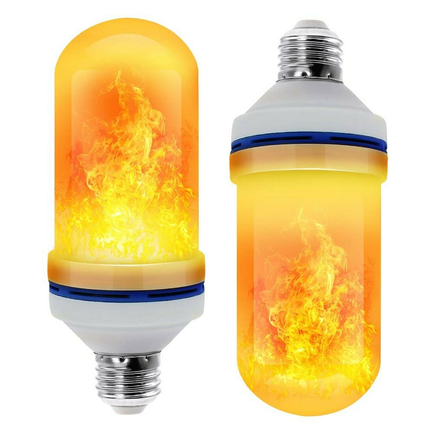 CPPSLEE - LED Flame Effect Light Bulb - 4 Modes with Upside Down Effect -2 Pa...
