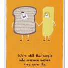 American Greetings Funny Bread and Butter Anniversary Greeting Card with Embo...