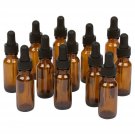 Amber Glass Bottles with Glass Eye Droppers for Essential Oils and Liquids, 1...