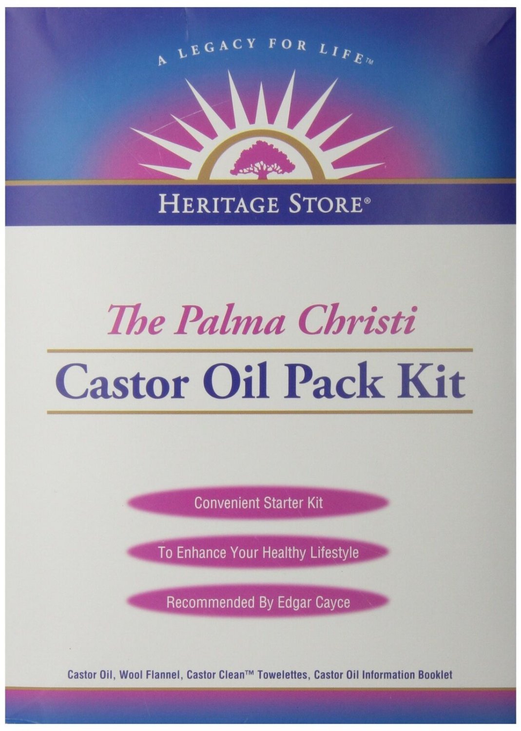 Heritage Store Castor Oil Pack Kit Basic pack