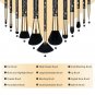 Docolor Makeup Brushes Set - 12 Pcs Skull Printed Goth Make Up Brushes Founda...