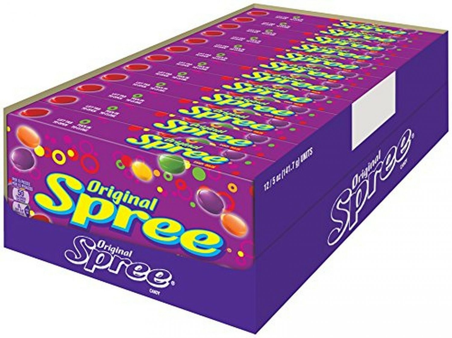 Spree Original Candy, Video Box, 5 Ounce (Pack of 12) Assorted