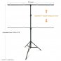 Linco Lincostore Zenith Portable T-Shape Background Backdrop Stand Kit 5x6.7f...