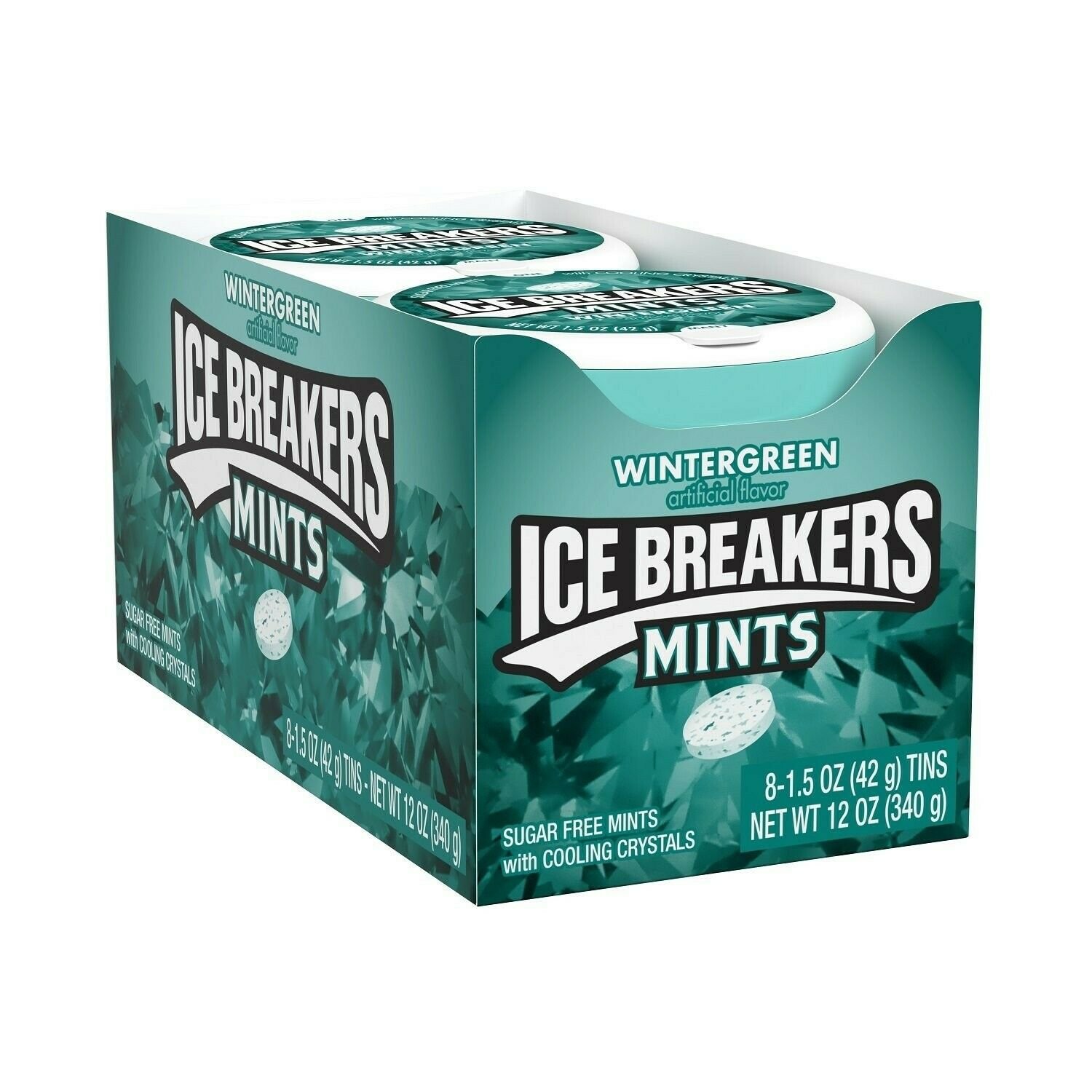 ICE BREAKERS Sugar Free Mints, Wintergreen 1.5 Ounce (Pack of 8) Pack of 8