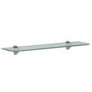 Shelf-Made KT-0134-624SN Glass Shelf Kit, Satin Nickel, 6-Inch by 24-Inch _