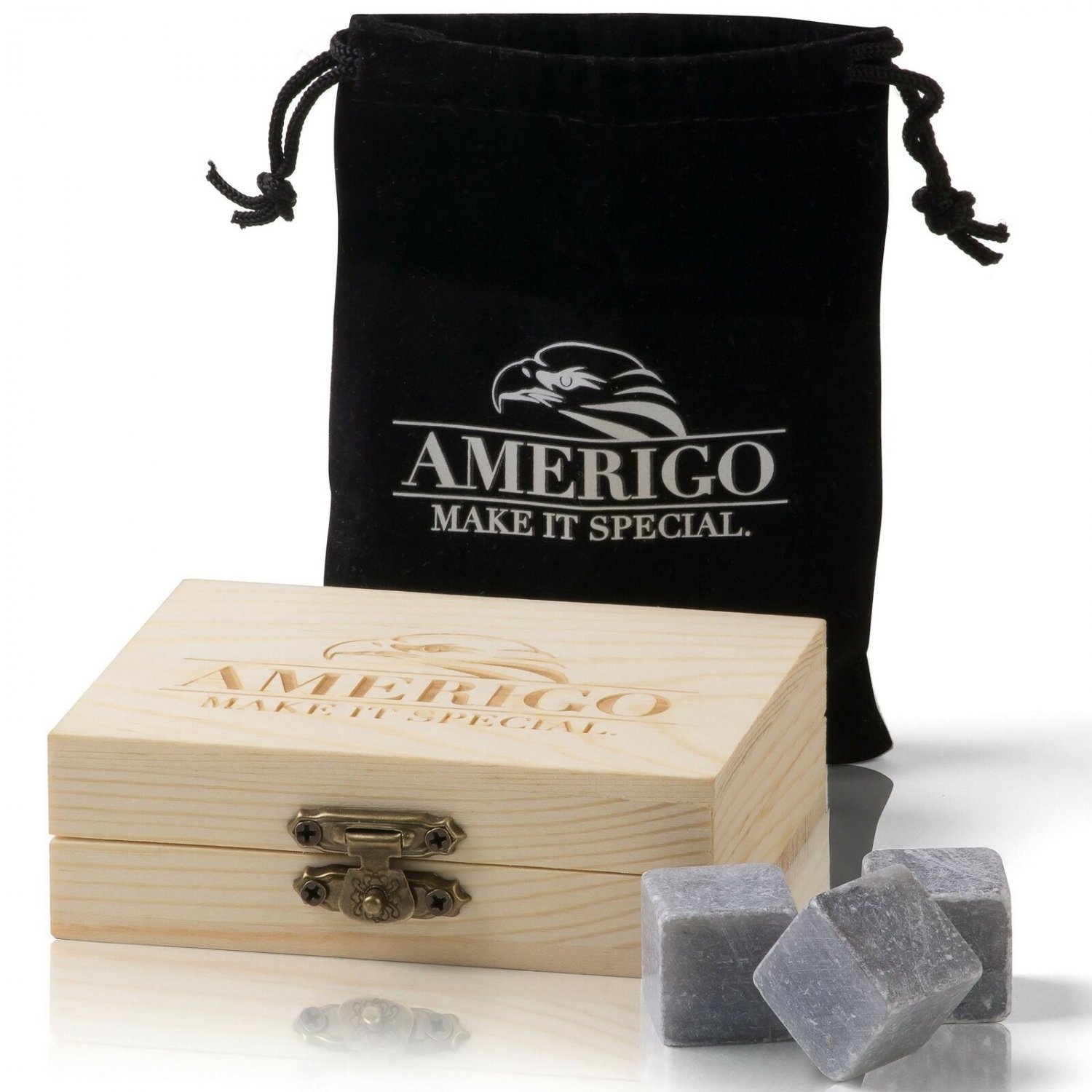 Premium Whiskey Stones Gift Set - Water Down Your Whisky? Never Again! Set of...