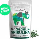 2 in 1 Chlorella & Spirulina TABLETS. Non-GMO. Chlorophyll - Vegan Protein - ...