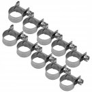 10pcs Hose Clamp,13-20mm Diameter Stainless Steel Mini Fuel Line Pipe Hose Cl...