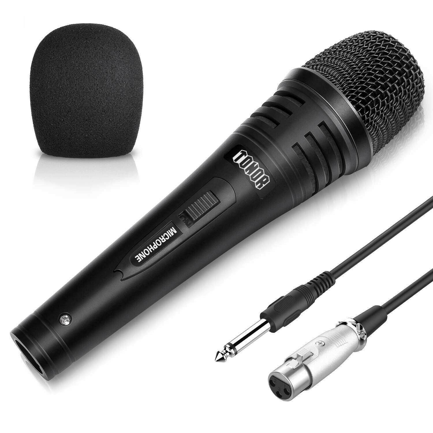 TONOR Dynamic Karaoke Microphone for Singing with 4.5m XLR Cable, Metal Handh...