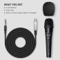 TONOR Dynamic Karaoke Microphone for Singing with 4.5m XLR Cable, Metal Handh...