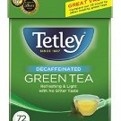 Tetley Green Tea, Decaffeinated, 72 Tea Bags (Pack of 6)