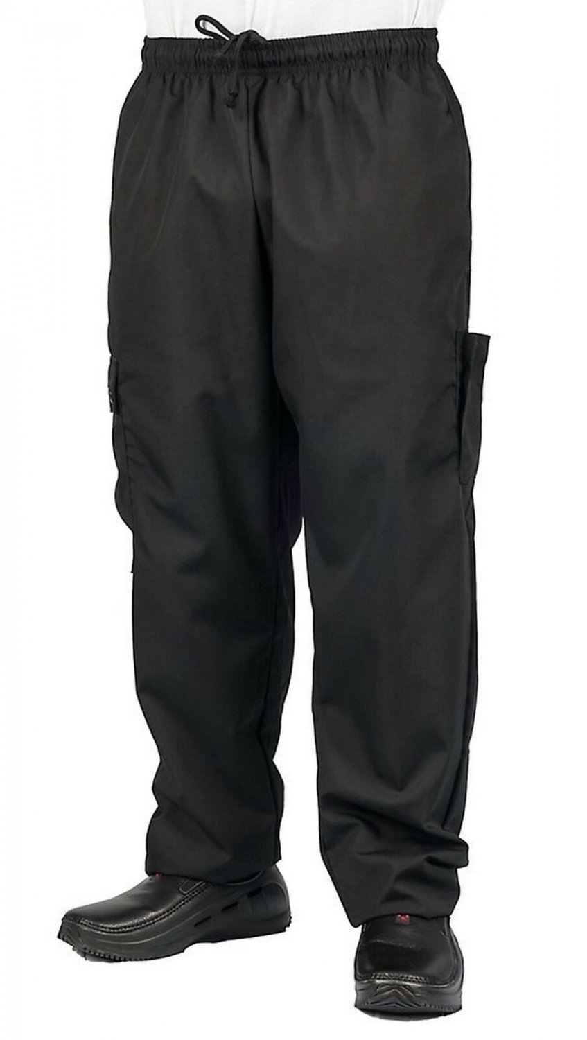 KNG Black Cargo Style Chef Pant Large