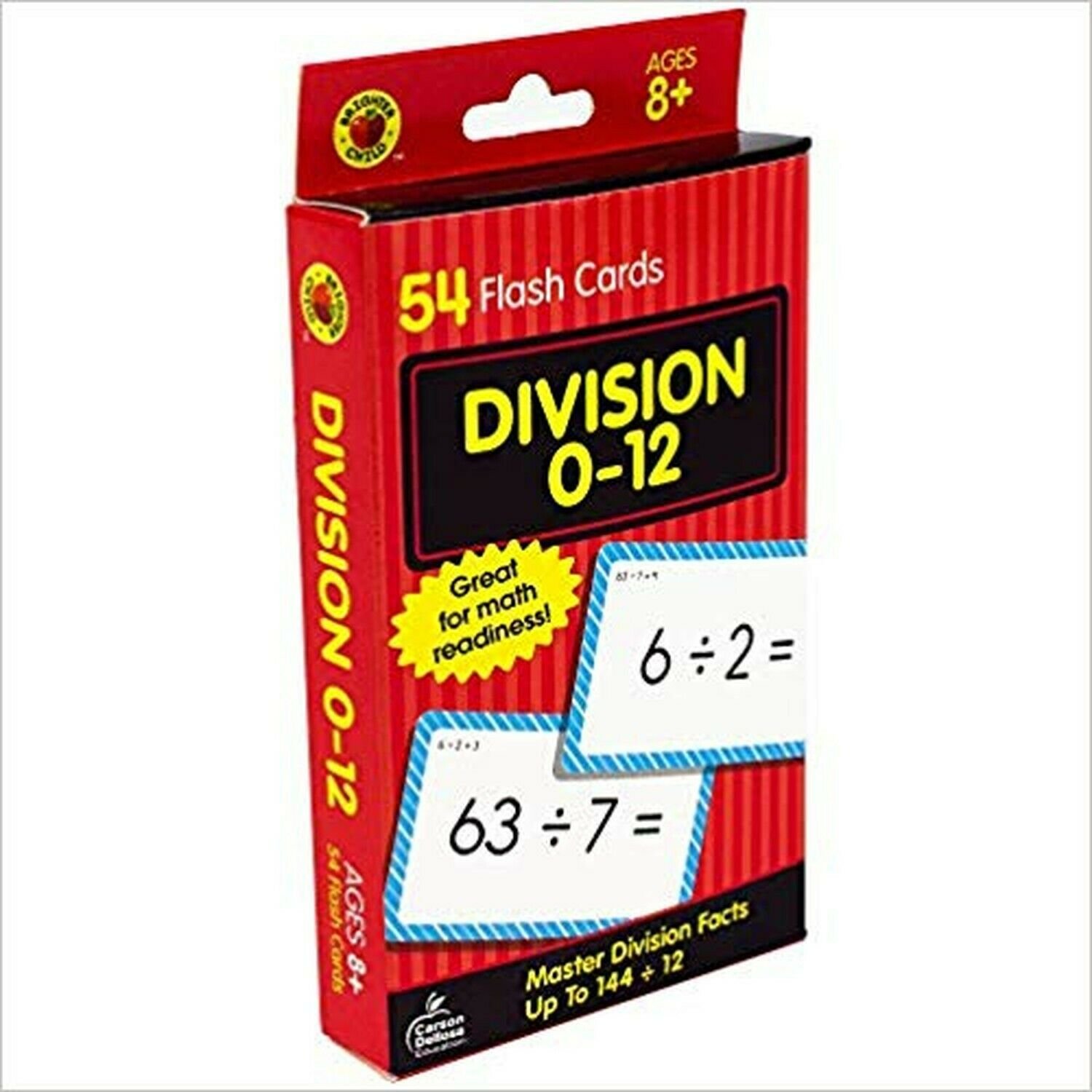 Carson Dellosa - Division Flash Cards Facts 0 to 12 - 54 Cards with 100 Probl...