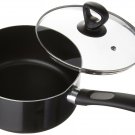 Mirro A7972484 Get A Grip Aluminum Nonstick 3-Quart Saucepan with Glass Lid C...