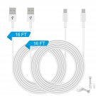 2 Pack 16.4FT Power Extension Cable Compatible with WyzeCam,WyzeCam Pan,Yi Ca...