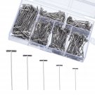 Outus 450 Pieces Steel T-Pins Nickel Plated 1 Inch, 1-1/4 Inch, 1-1/2 Inch, 1...