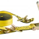 Erickson 58629 Yellow 2" x 20' Ratchet Strap with Floating D-Ring