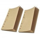 WILLBOND Refill Lined Paper Inserts 320 Pages for 6-Holes A6 Refillable Journ...