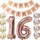 Sweet 16th Birthday Decorations Party supplies-16th Birthday Balloons Rose Go...