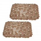 mDesign Adjustable Kitchen Sink Dish Drying Mat/Grid - Soft Plastic Sink Prot...