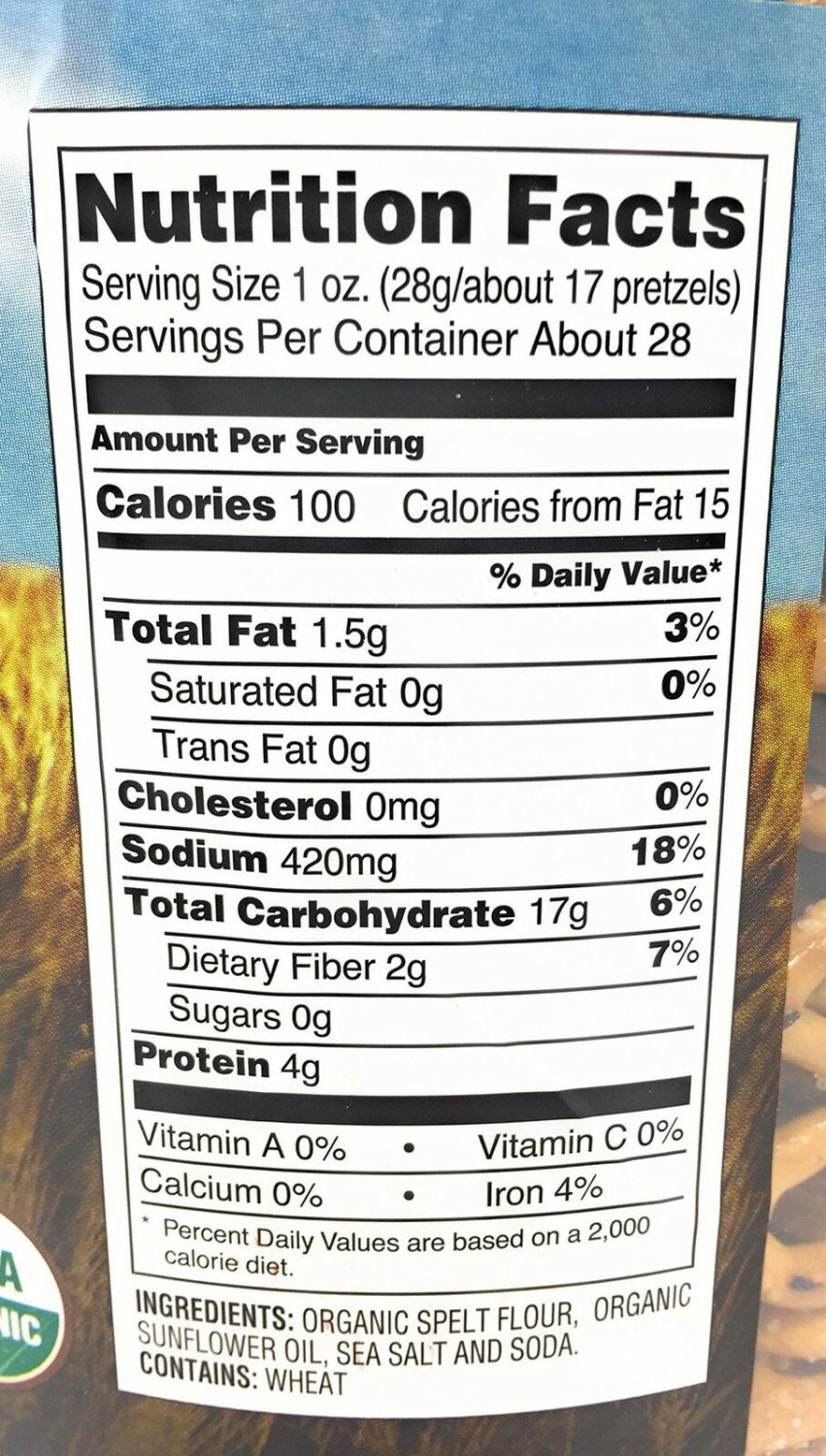 Hanover Organic Ancient Grains Spelt Pretzels, 28 Oz. Barrel by Hanover