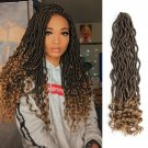 Lihui 6Pcs/Lot Goddess Locs Crochet Hair Faux Locs Crochet Hair Wavy Faux Loc...