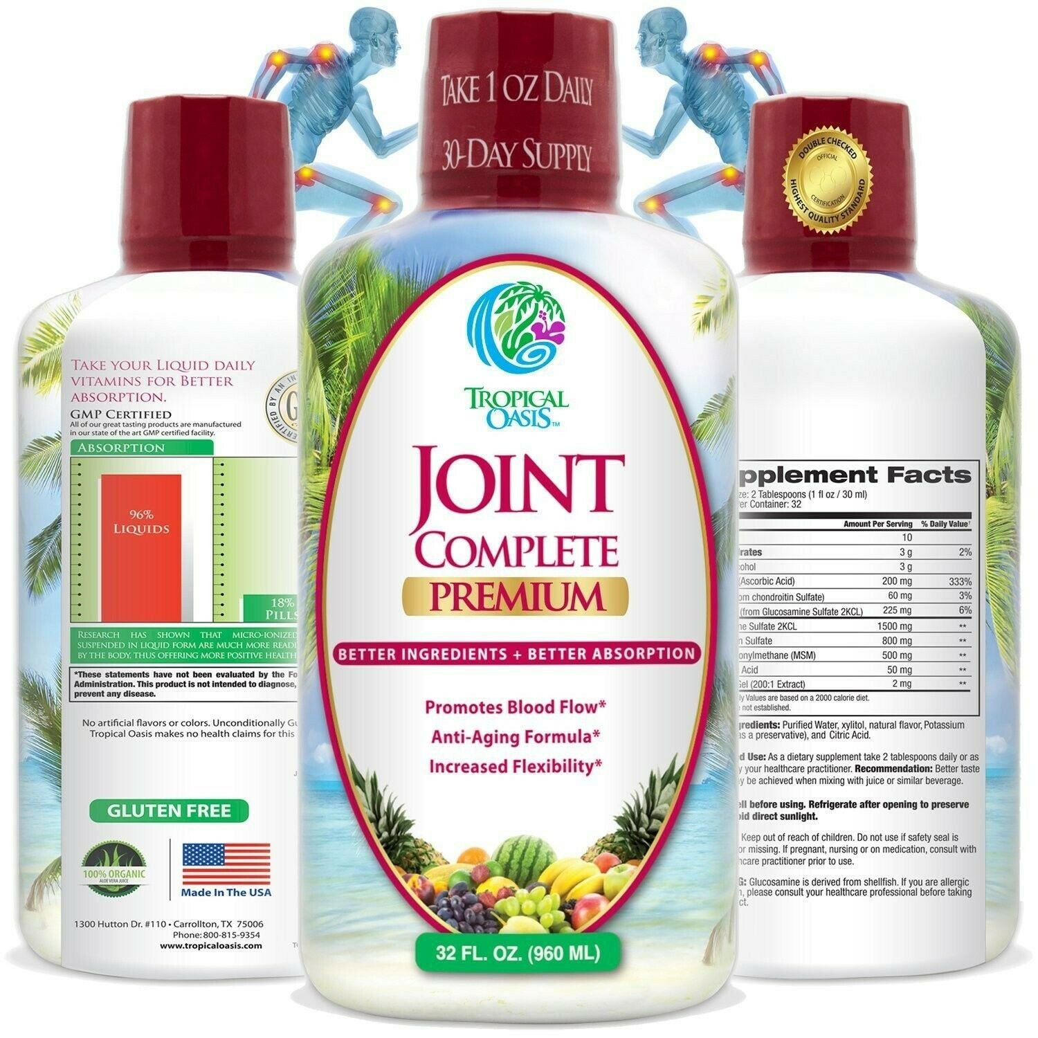 Joint Complete Premium - Liquid Joint Supplement with Liquid Glucosamine Sulf...