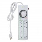 BN-LINK 8 Outlet Surge Protector with Mechanical Timer (4 Outlets Timed, 4 Ou...